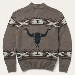 Longhorn Cardigan Brown | Stetson Men