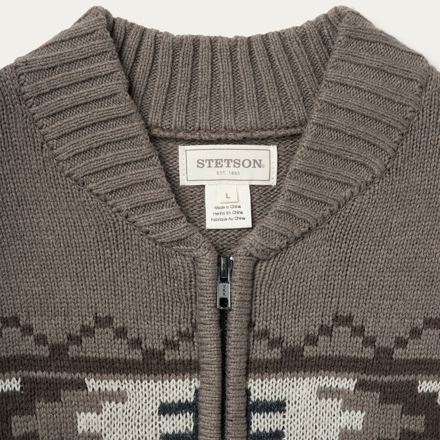 Longhorn Cardigan Brown | Stetson Men