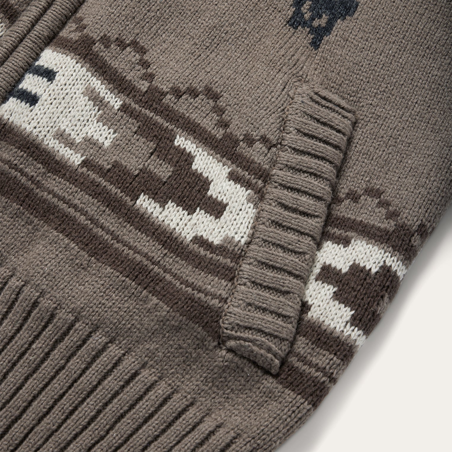 Longhorn Cardigan Brown | Stetson Men