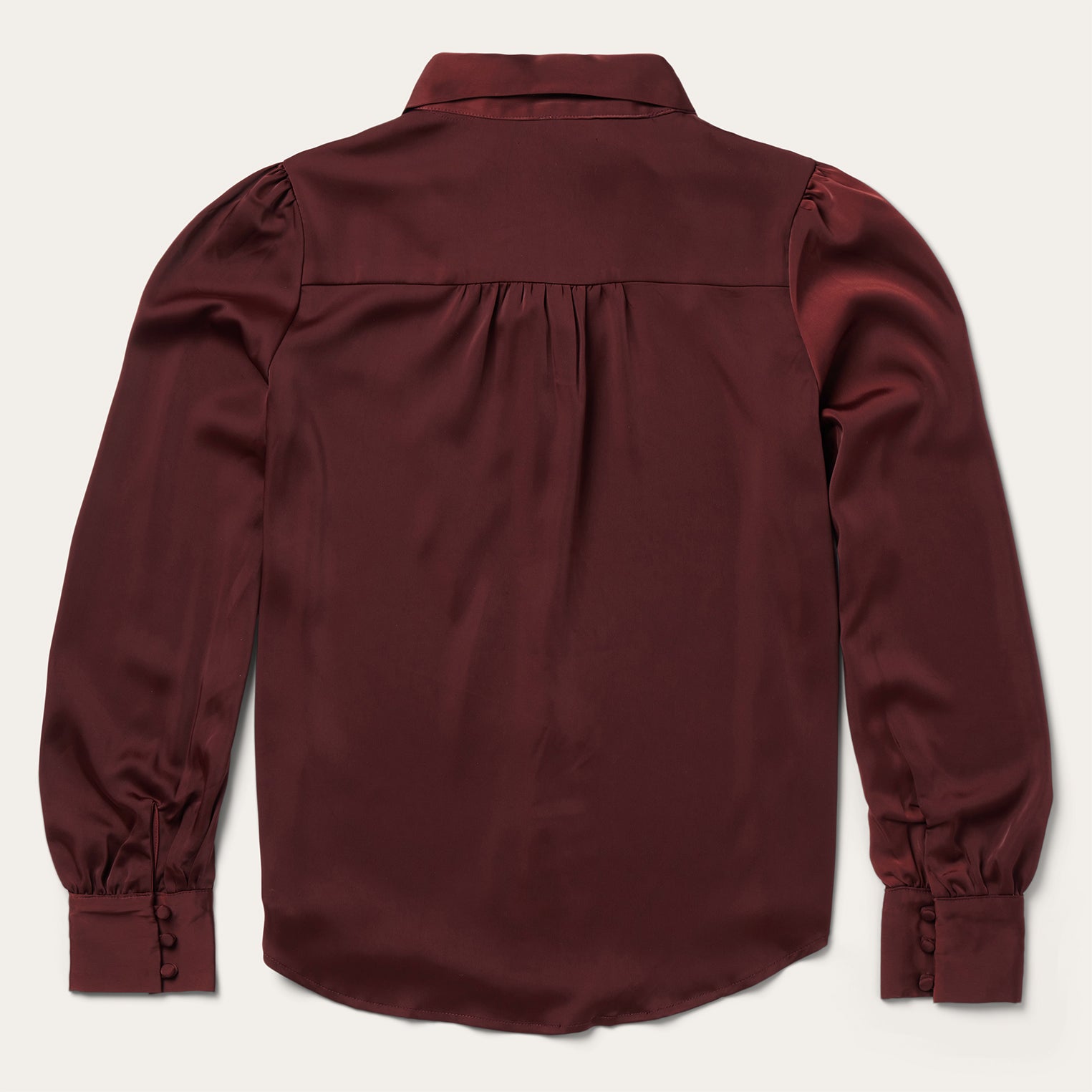 Wine Satin Blouse Red | Stetson Women