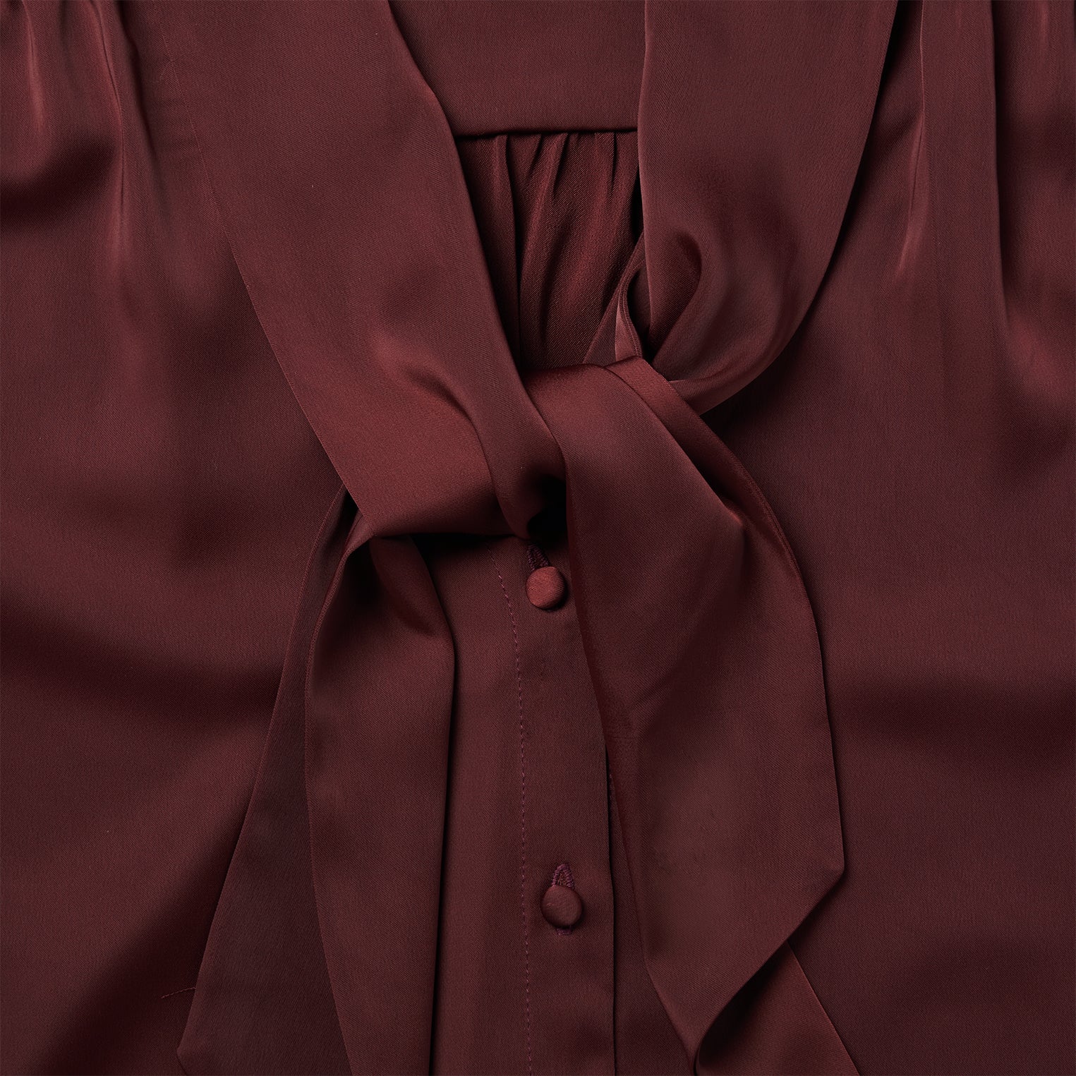 Wine Satin Blouse Red | Stetson Women