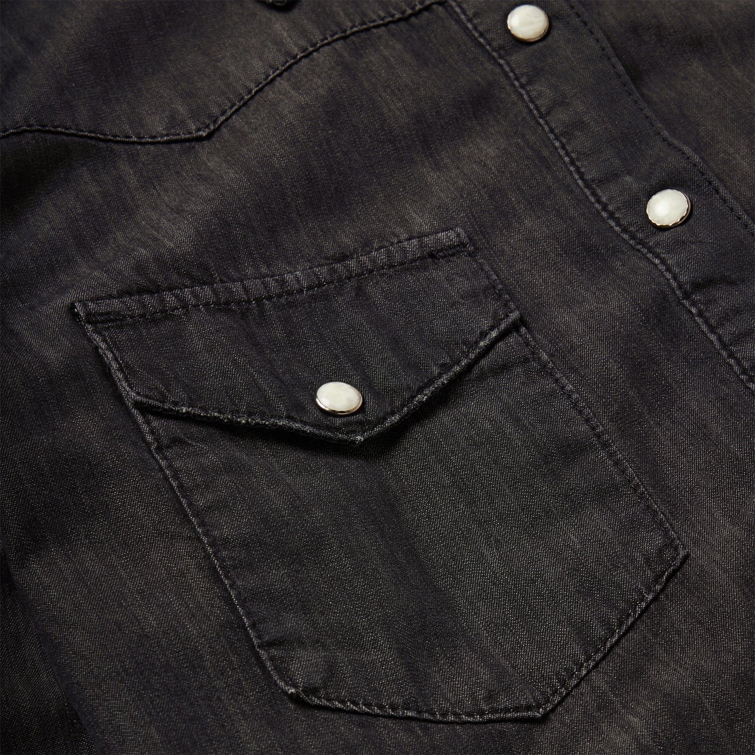 Embroidered Black Denim Shirt Black | Stetson Women