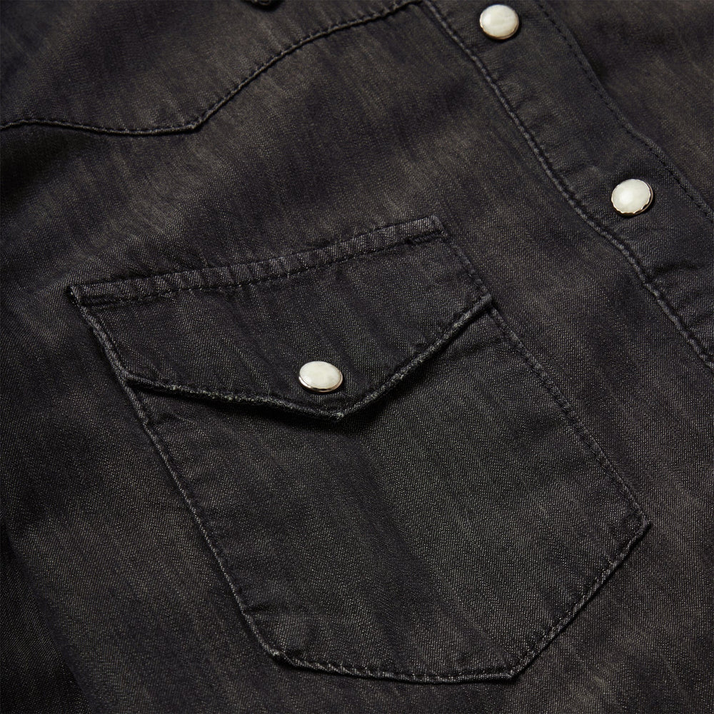 Embroidered Black Denim Shirt Black | Stetson Women
