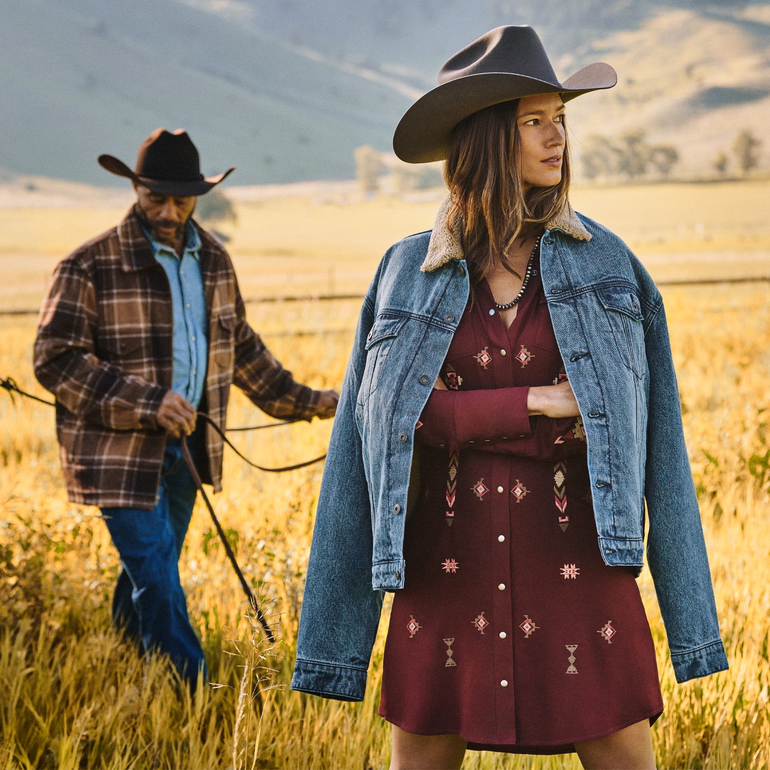 Brown Plaid Western Coat Brown | Stetson Men