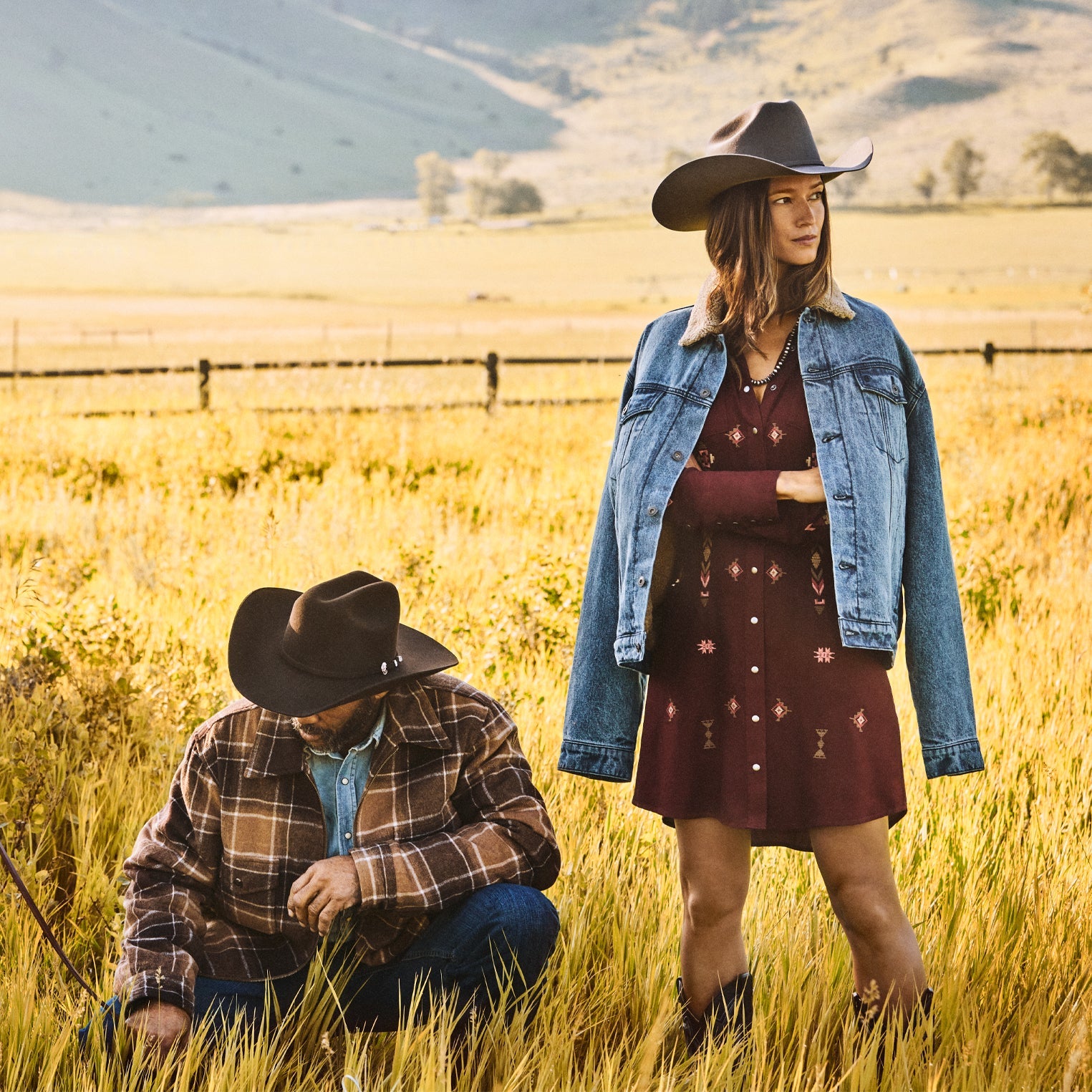 Brown Plaid Western Coat Brown | Stetson Men