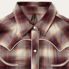 Black Cherry Plaid Shirt Dress Red | Stetson Women