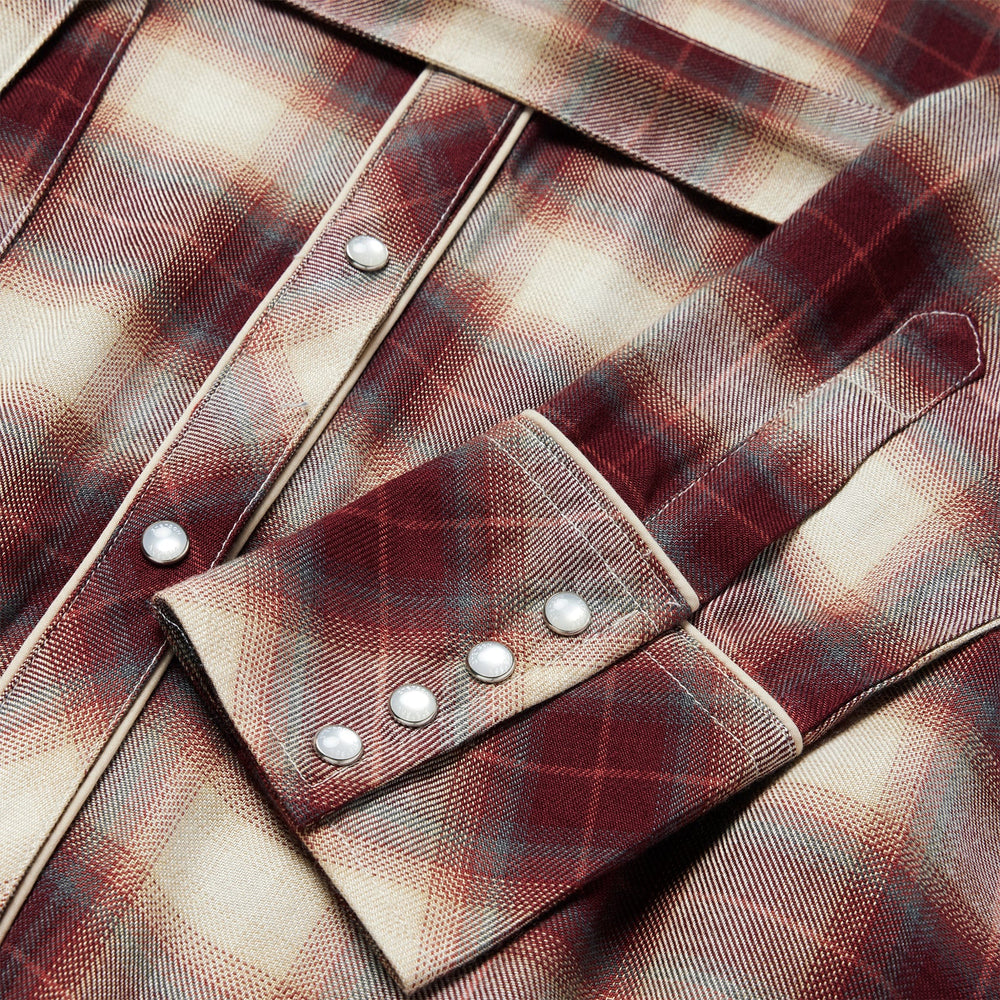 Black Cherry Plaid Shirt Dress Red | Stetson Women