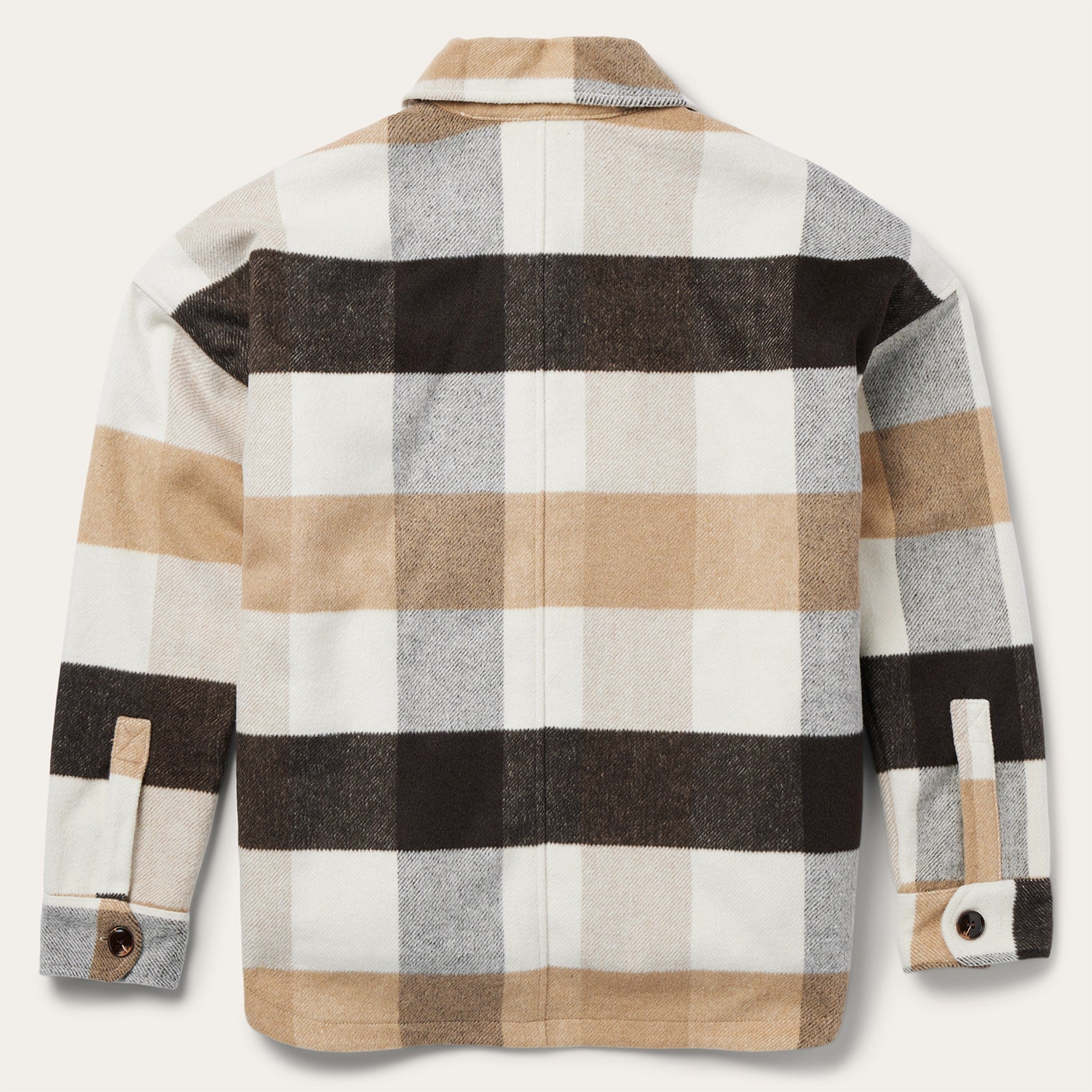 Oversize Plaid Shirt Jacket Brown | Stetson Women