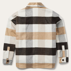 Oversize Plaid Shirt Jacket Brown | Stetson Women