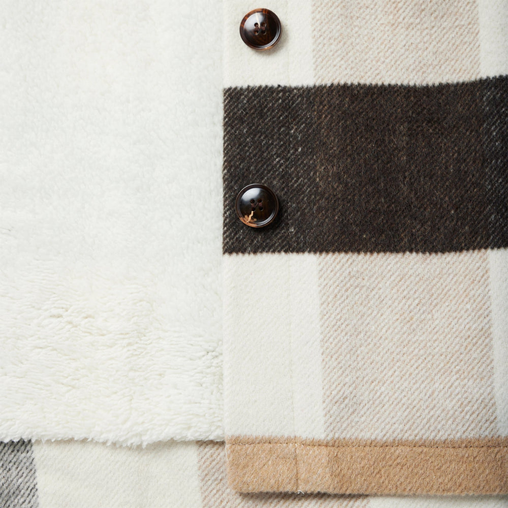 Oversize Plaid Shirt Jacket Brown | Stetson Women