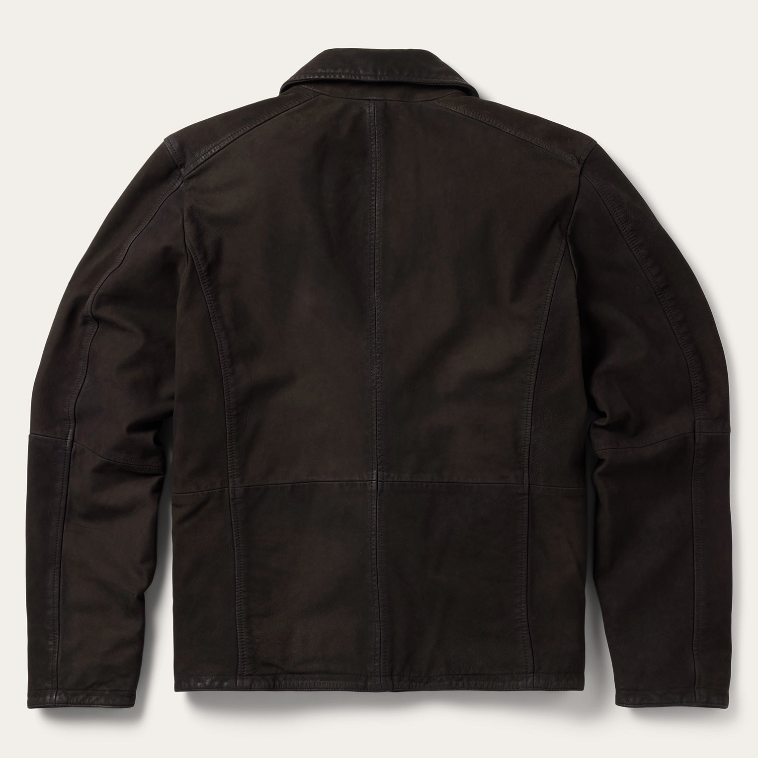 Zip Front Suede Leather Jacket Brown | Stetson Men