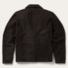 Zip Front Suede Leather Jacket Brown | Stetson Men