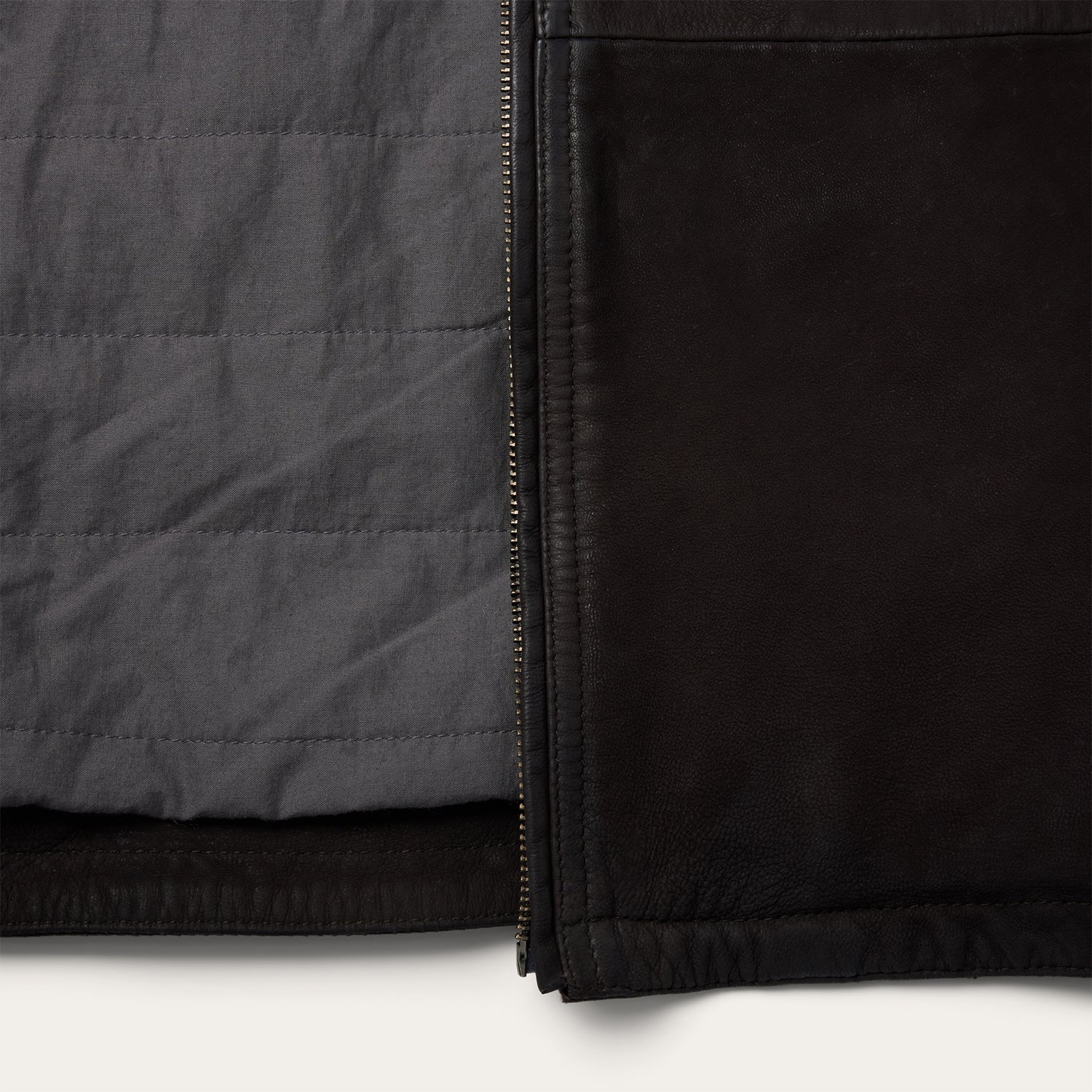 Zip Front Suede Leather Jacket Brown | Stetson Men