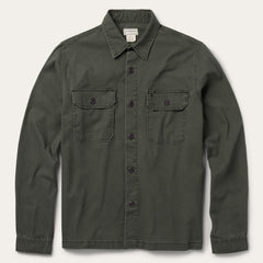 Stretch Canvas Jac-Shirt Green | Stetson Men