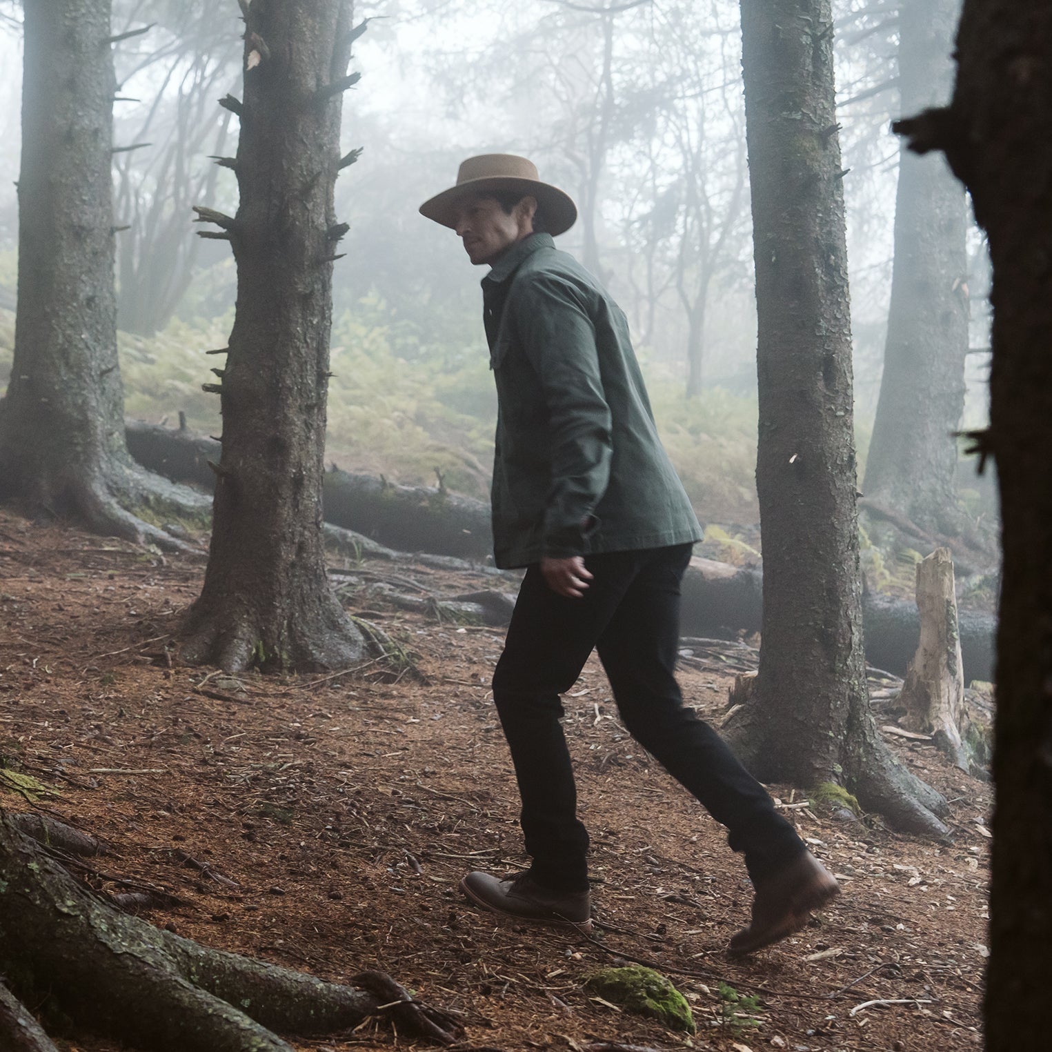 Stretch Canvas Jac-Shirt Green | Stetson Men