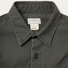 Stretch Canvas Jac-Shirt Green | Stetson Men