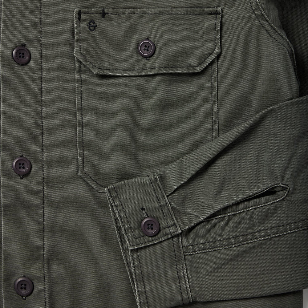 Stretch Canvas Jac-Shirt Green | Stetson Men