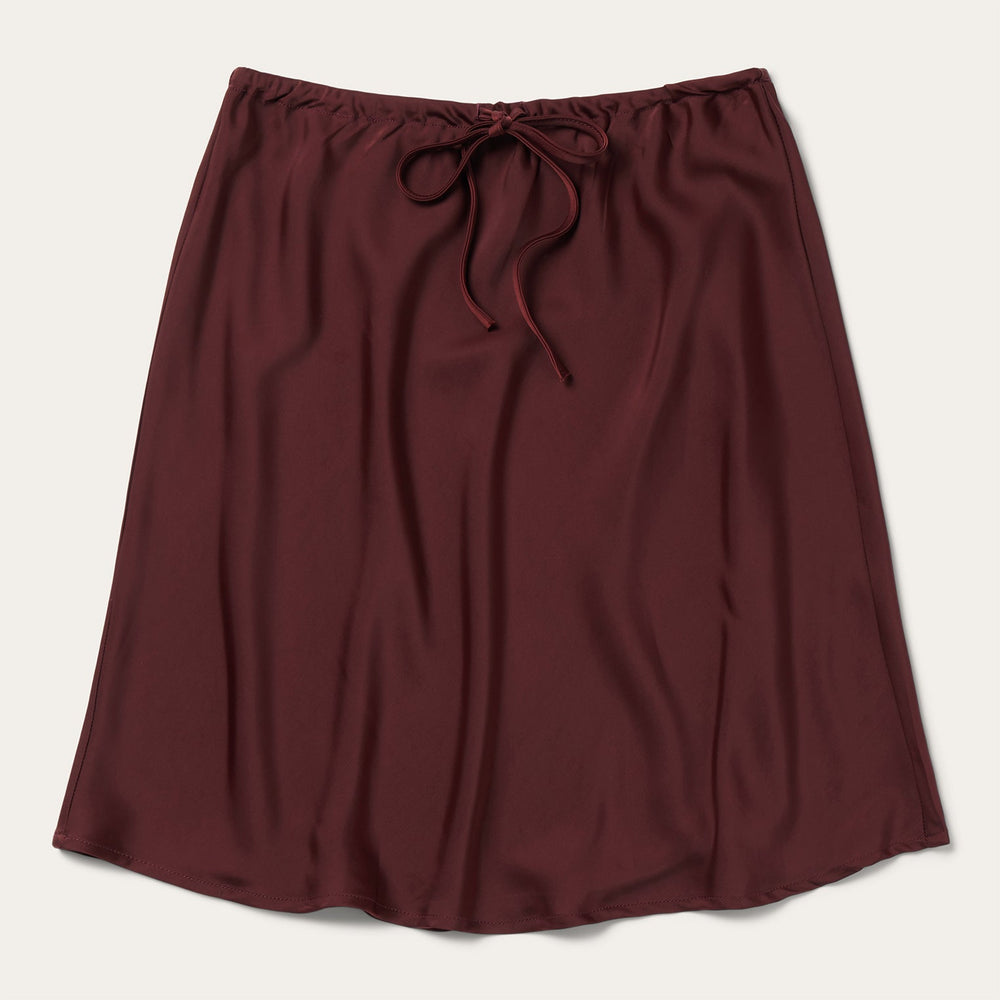 Wine Satin Skirt Red | Stetson Women