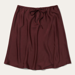 Wine Satin Skirt Red | Stetson Women