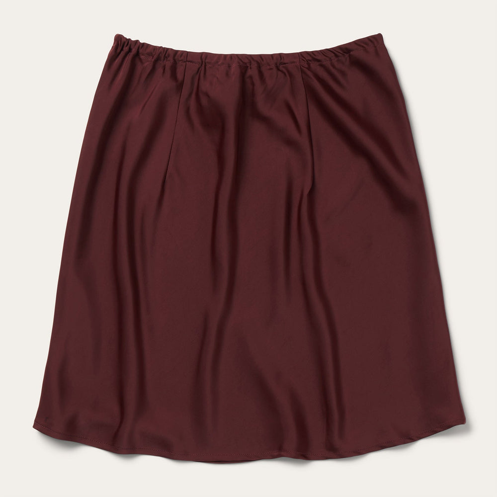 Wine Satin Skirt Red | Stetson Women