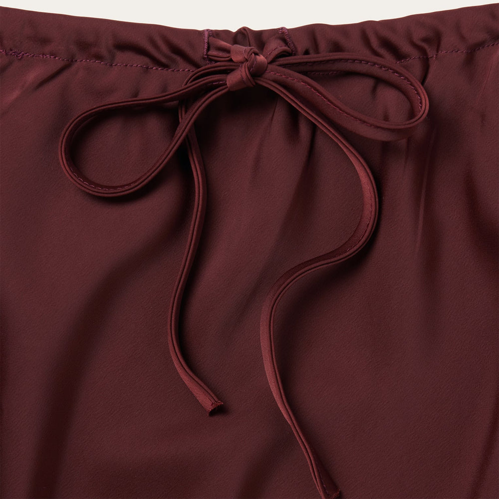 Wine Satin Skirt Red | Stetson Women