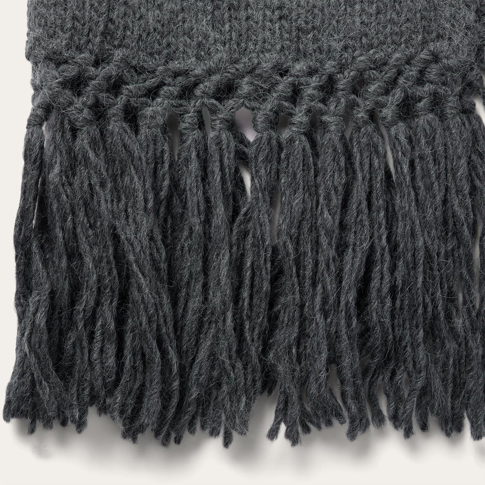 Charcoal Fringed Cardigan Grey | Stetson Women
