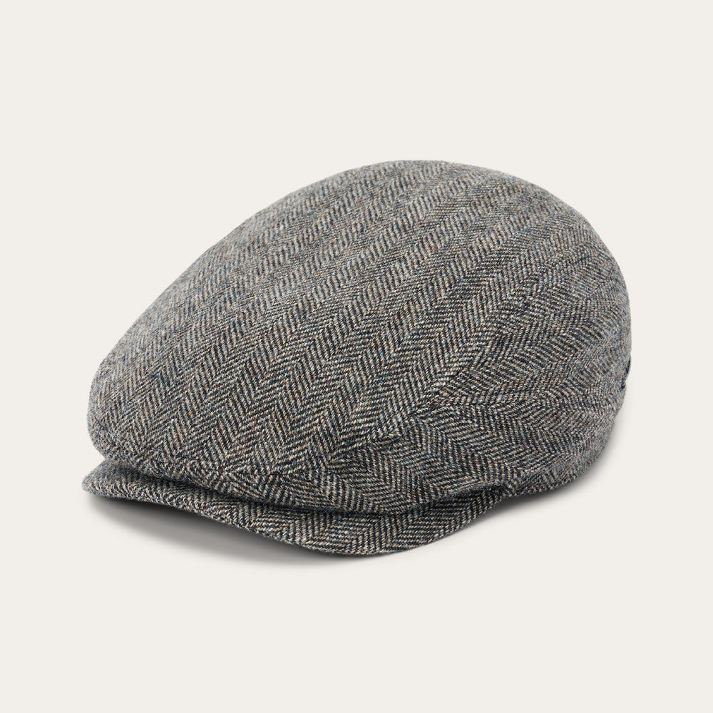Wool Herringbone Driver Cap Anthra Melange Herringbone | Stetson Hats