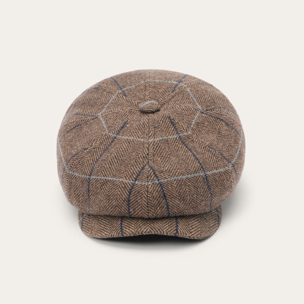 Wool Herringbone Hatteras Cap Camel Herringbone | Stetson Hats