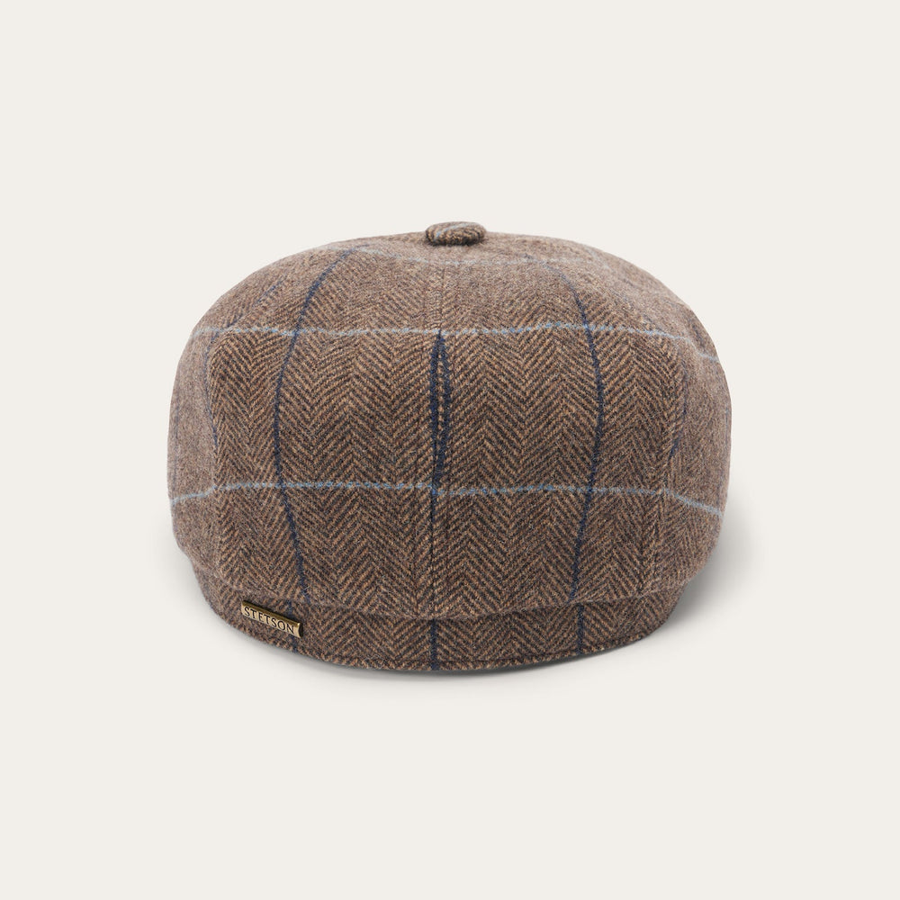 Wool Herringbone Hatteras Cap Camel Herringbone | Stetson Hats