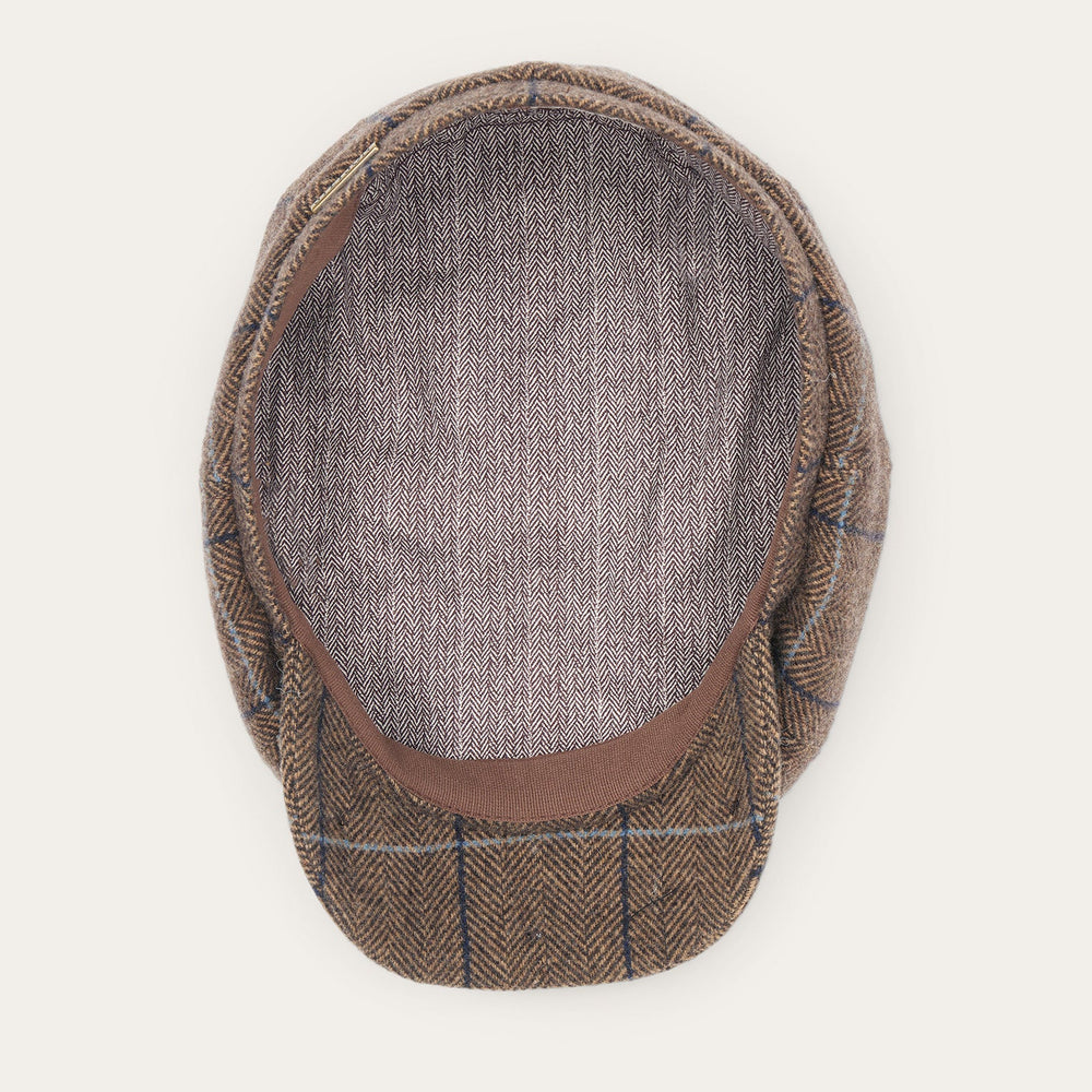 Wool Herringbone Hatteras Cap Camel Herringbone | Stetson Hats