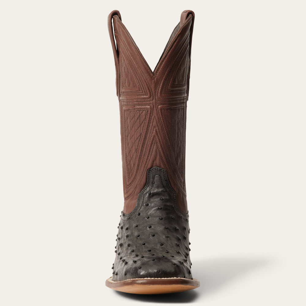 Dillon Ostrich Boots Black | Stetson