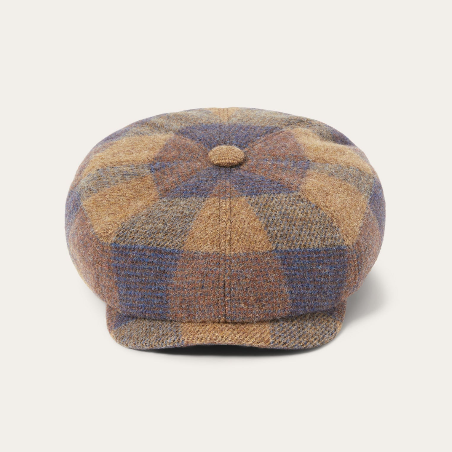 Wool Check Hatteras Cognac/Sand/Blue | Stetson Hats