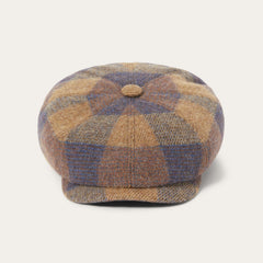 Wool Check Hatteras Cognac/Sand/Blue | Stetson Hats