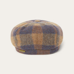 Wool Check Hatteras Cognac/Sand/Blue | Stetson Hats