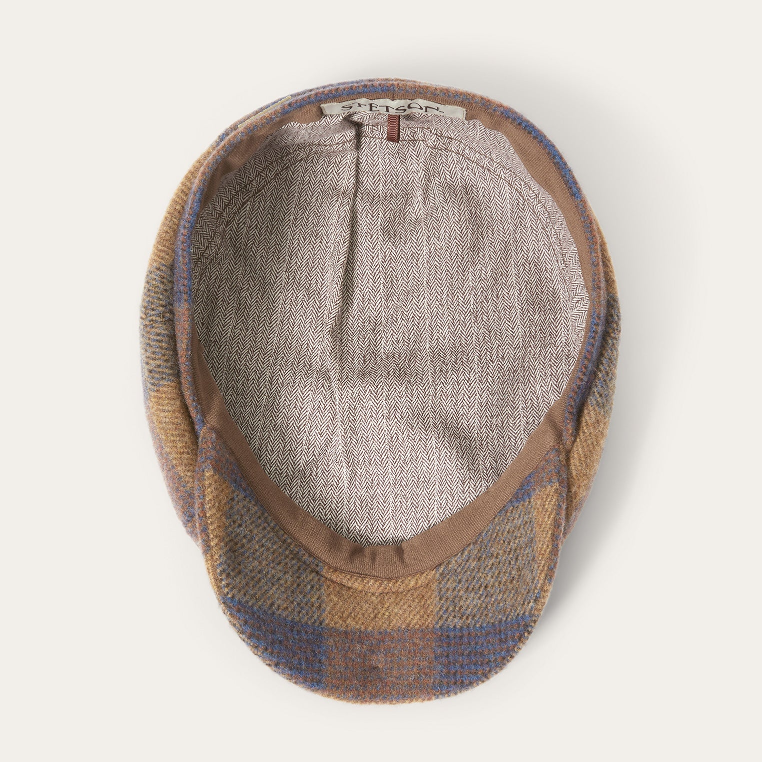 Wool Check Hatteras Cognac/Sand/Blue | Stetson Hats