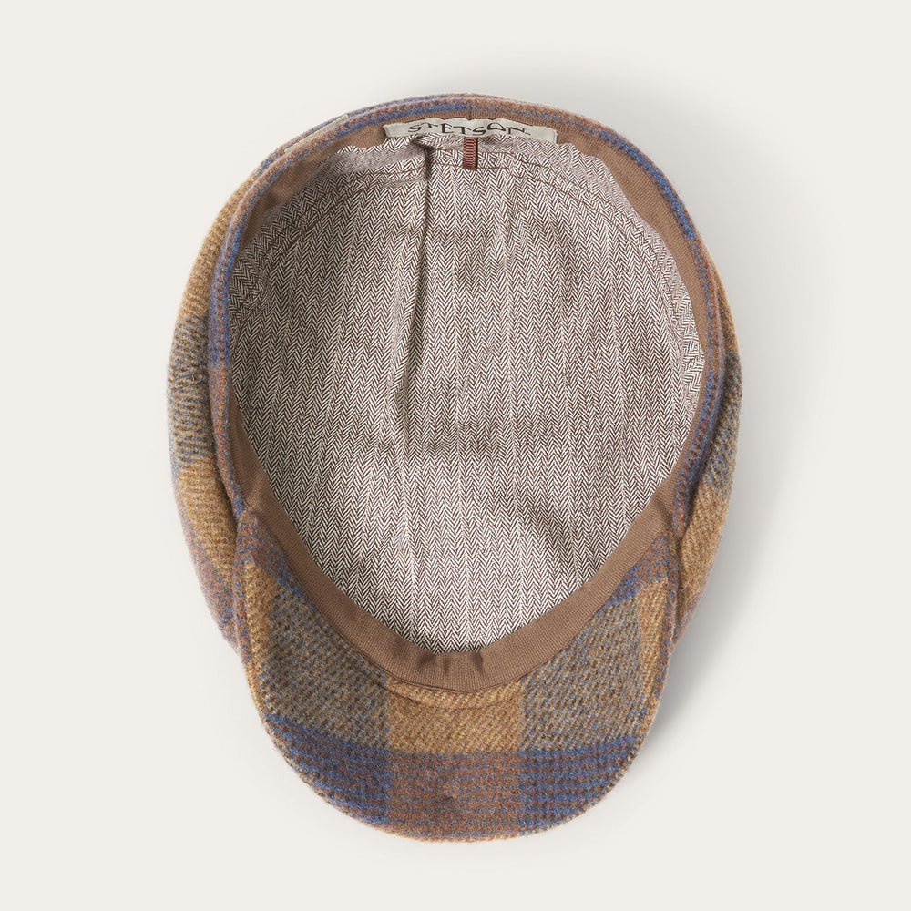 Wool Check Hatteras Cognac/Sand/Blue | Stetson Hats