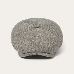 Silk Six-Panel Cap Black/Brown Herringbone | Stetson Hats