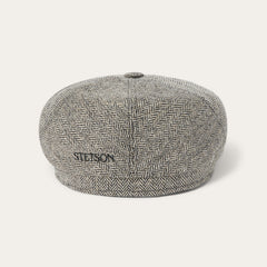 Silk Six-Panel Cap Black/Brown Herringbone | Stetson Hats