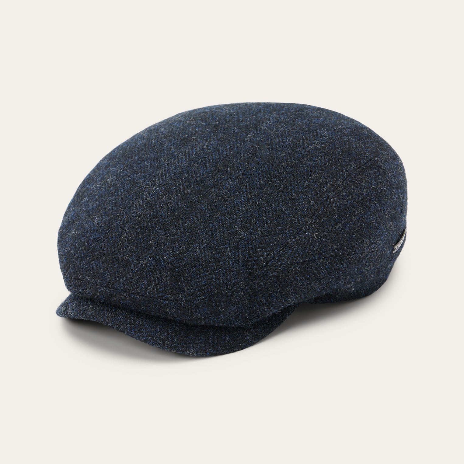 Wool Herringbone Driver Cap Dark Navy Herringbone | Stetson Hats