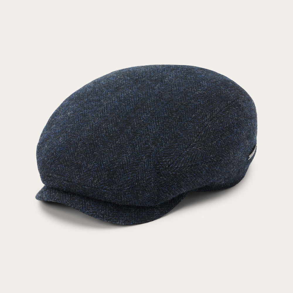 Wool Herringbone Driver Cap Dark Navy Herringbone | Stetson Hats