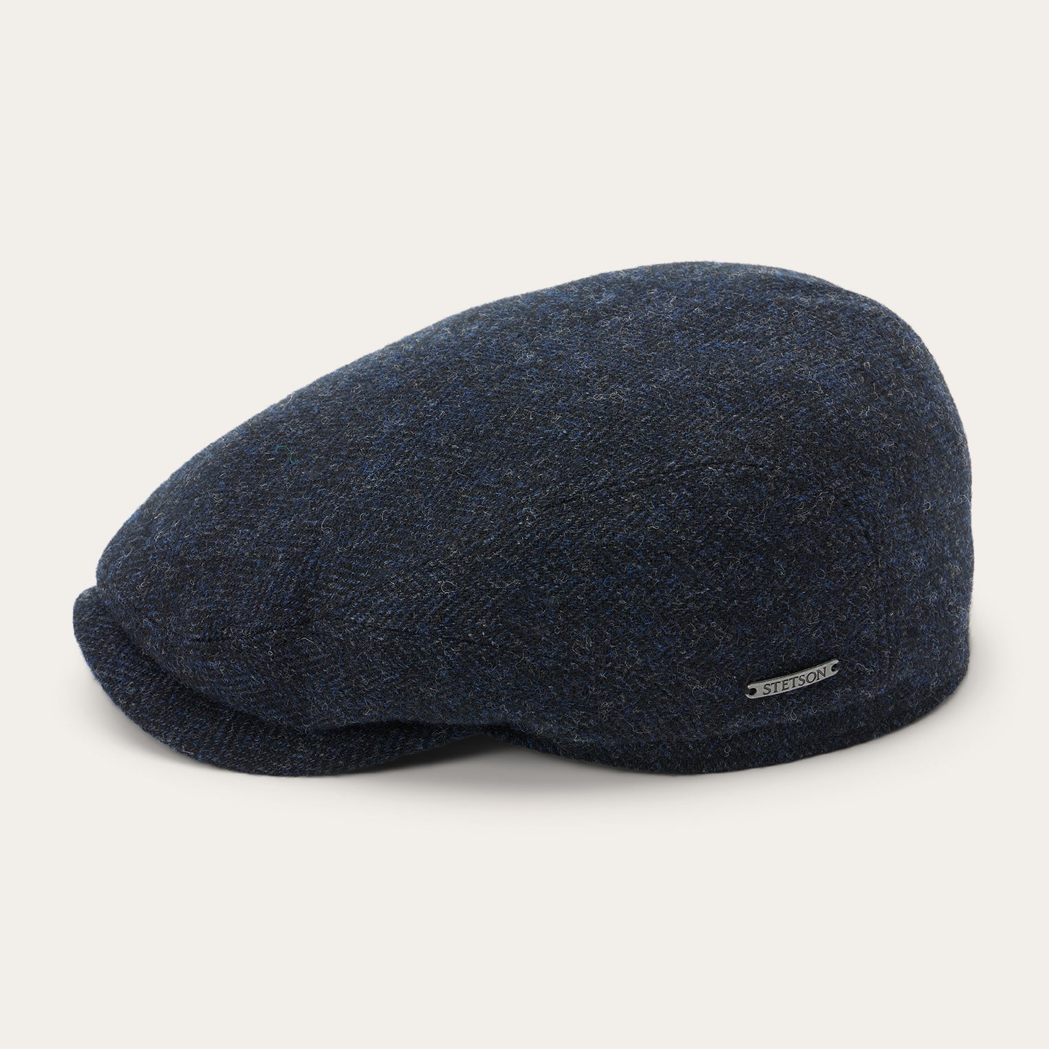 Wool Herringbone Driver Cap Dark Navy Herringbone | Stetson Hats