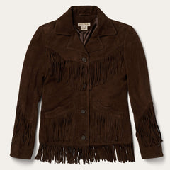Fringe Suede Jacket Chocolate | Stetson Women