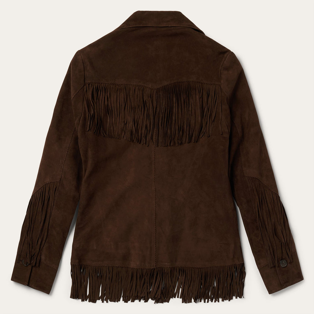 Fringe Suede Jacket Chocolate | Stetson Women