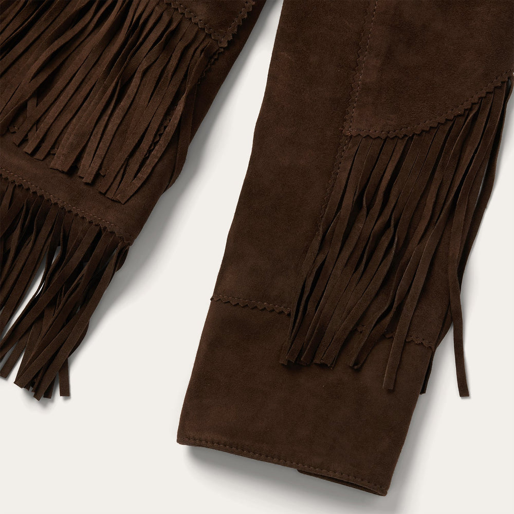 Fringe Suede Jacket Chocolate | Stetson Women