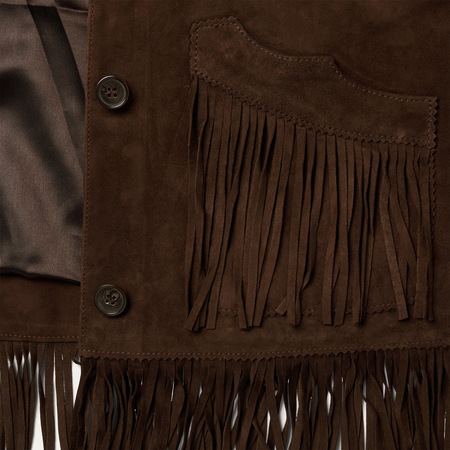 Fringe Suede Jacket Chocolate | Stetson Women