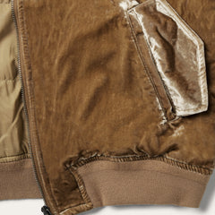 Embroidered Velvet Bomber Jacket Copper | Stetson Women