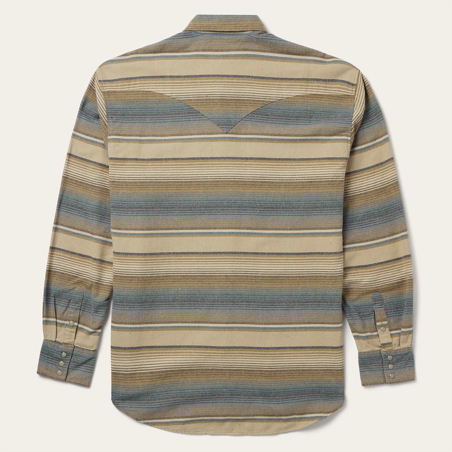 Blue Stripe Flannel Western Shirt Blue | Stetson Men