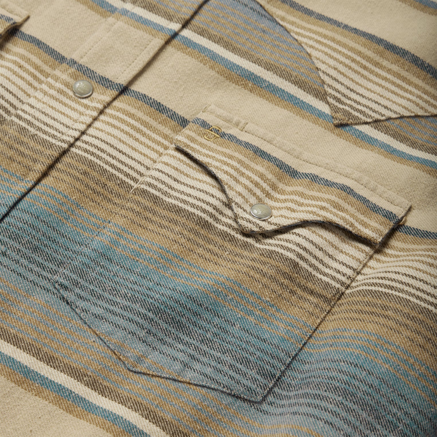 Blue Stripe Flannel Western Shirt Blue | Stetson Men