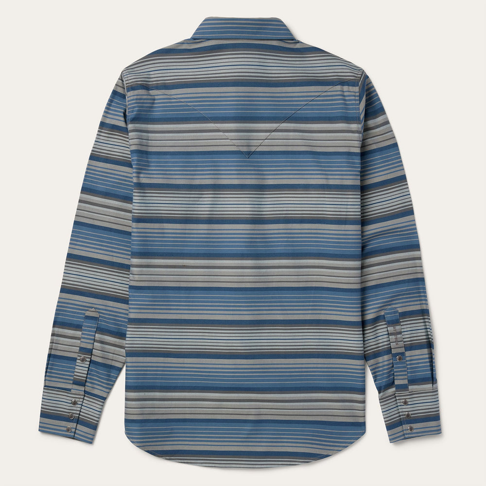 Serape Stripe Western Shirt Blue | Stetson Men