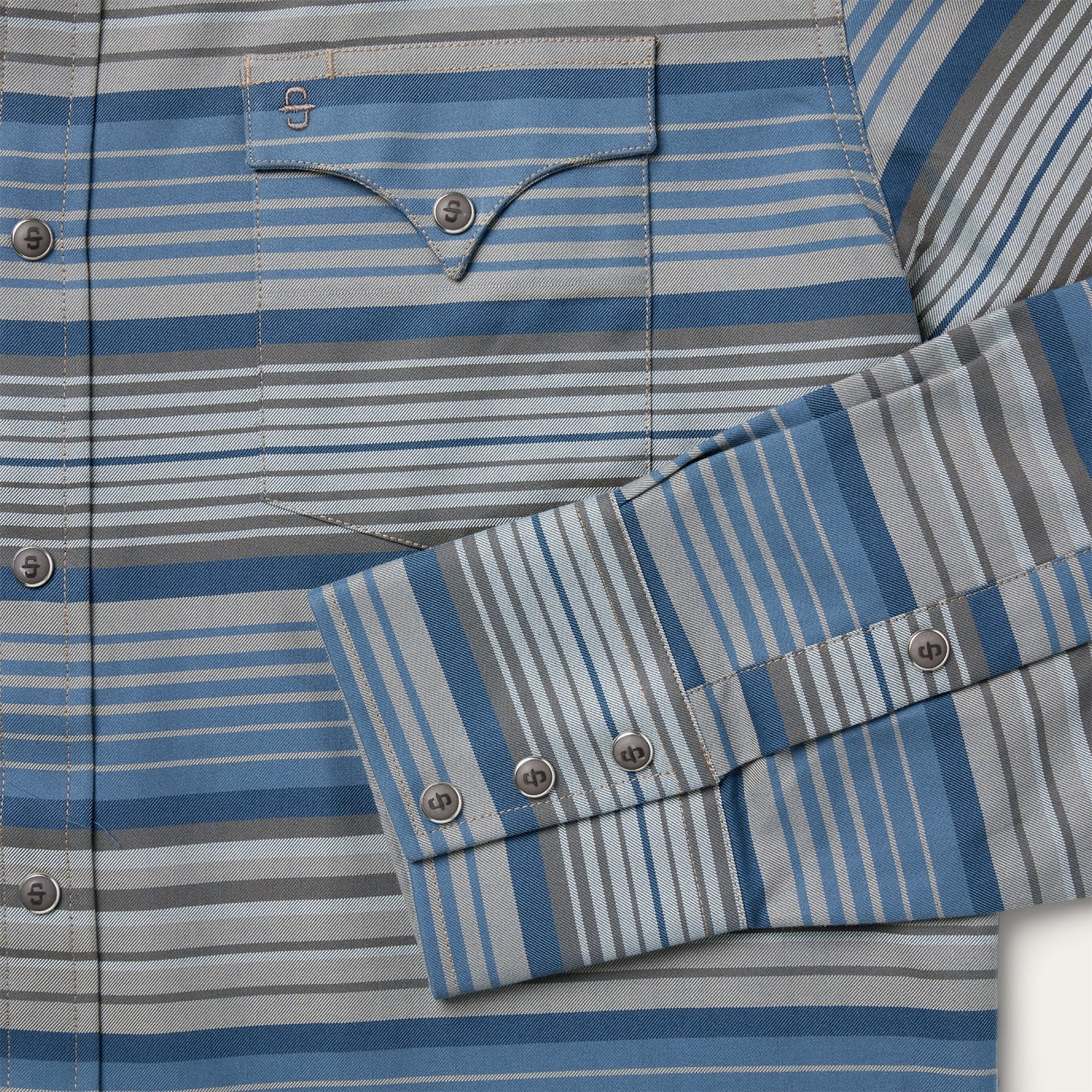 Serape Stripe Western Shirt Blue | Stetson Men